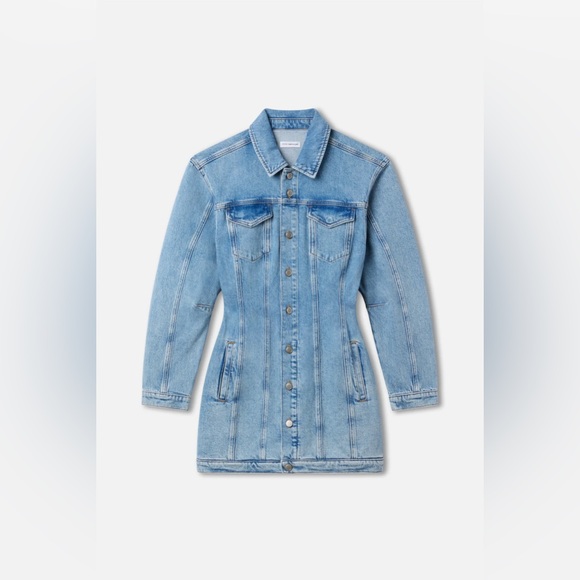 NWT GOOD AMERICAN DENIM DRESS - Picture 2 of 9